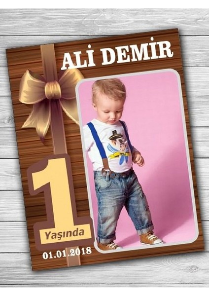 Kişiye Özel Magnet - Dikdörtgen Magnet - Ahşap Magnet ( 5 Adet ) modelleri