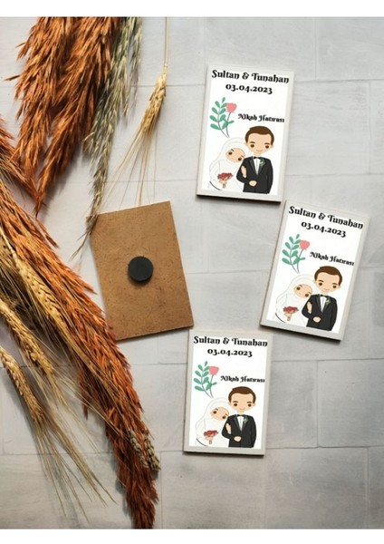 Kişiye Özel Magnet - Dikdörtgen Magnet - Ahşap Magnet ( 5 Adet ) fırsatları