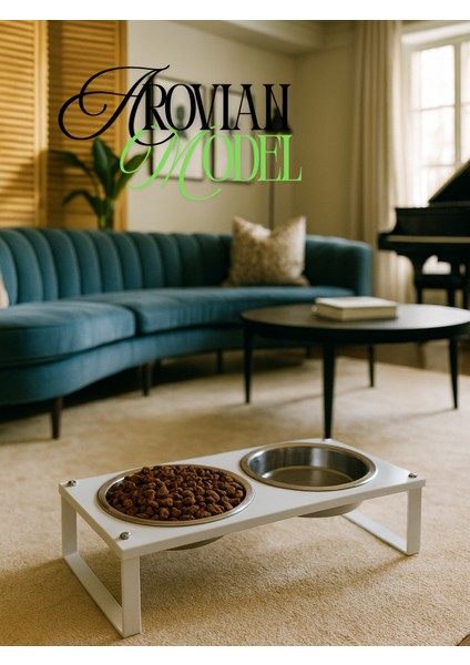 Kedi ve Köpekler Için Sağlıklı Yeme Standı, Şık Tasarım ve Kaymaz Ayaklar