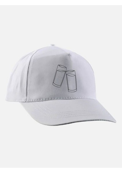 Kadeh Baskılı Şapka - Kadehli Şapka