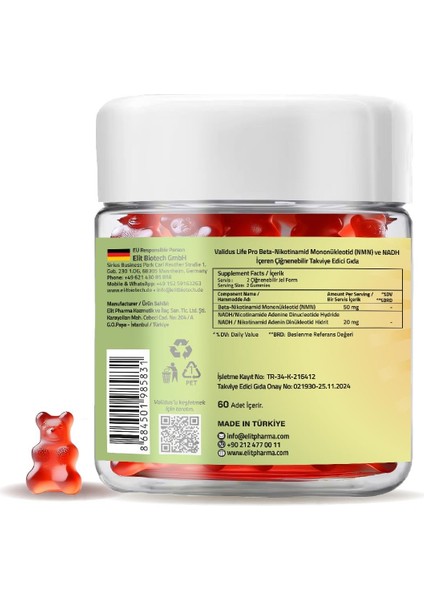 Nmn 50 Mg Nadh 20 Mg 60 Gummies fiyatları