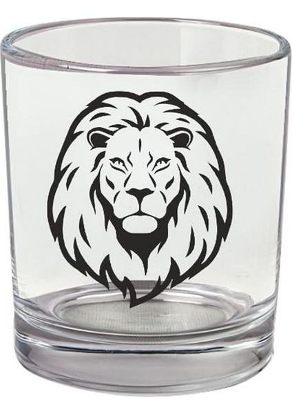 Aslan Baskılı Viski Bardağı - Aslanlı Bardak
