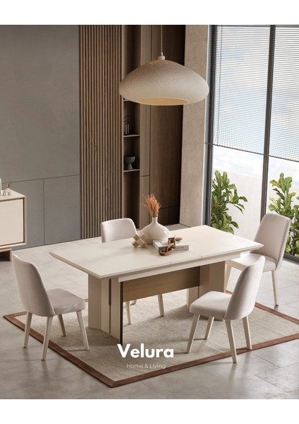 Rota Yemek Odası Takımı (Yemek Masası + 4 Adet Sandalye)
