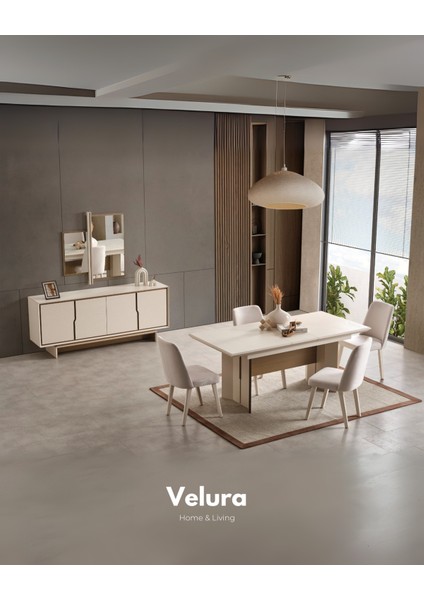Rota Yemek Odası Takımı (Yemek Masası + 4 Adet Sandalye) indirimleri