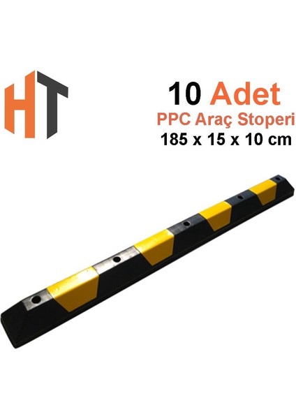 oto park araç stoperi ppc 180x15x10 cm 10'lu set