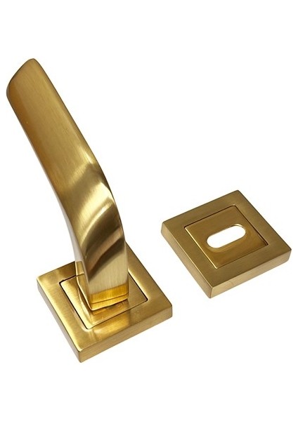 Massimo Koyu Mat Altın Kare Oda Kapı Kolu-Kolay Montaj, Iç Kapı Kolu, Modern Kapı Kolu (1 Takım) modelleri