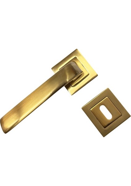 Massimo Koyu Mat Altın Kare Oda Kapı Kolu-Kolay Montaj, Iç Kapı Kolu, Modern Kapı Kolu (1 Takım) fırsatları