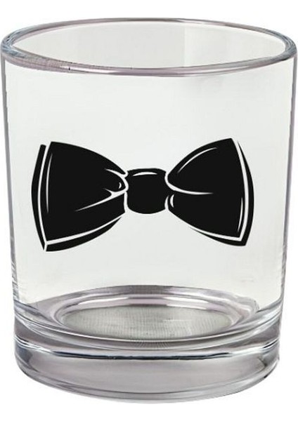 Papyon Baskılı Viski Bardağı - Papyonlu Bardak