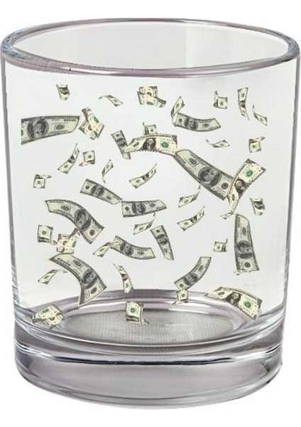 Dolar Baskılı Viski Bardağı - Para Baskılı Bardak