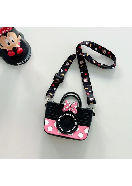 Disney Omuz Çantası Mickey Mouse Karikatür Anime Minnie Mickey Silikon Cep Paketi Crossbody Para Çantası Çocuklar Sırt Çantası Hediyesi: E (Yurt Dışından)