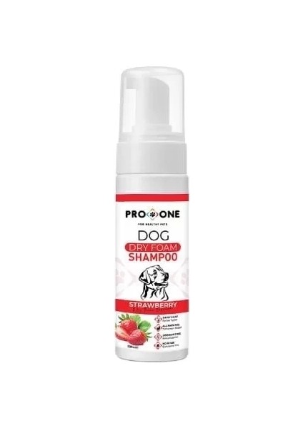 Pro One Çilek Aromalı Köpeklerler Için Kuru Köpük Şampuanı 200 ml