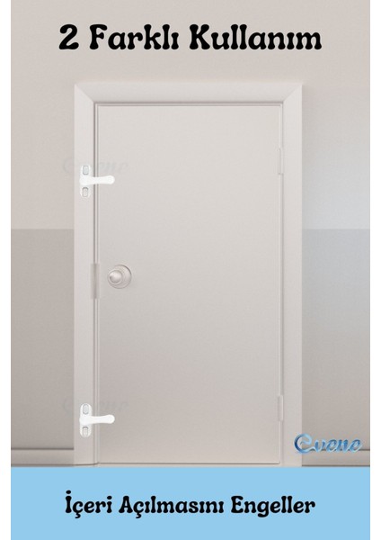 Açık Kahverengi Pencere Emniyet Kilidi Çocuk Hırsız Kilidi Çekmeli Metal Kilit