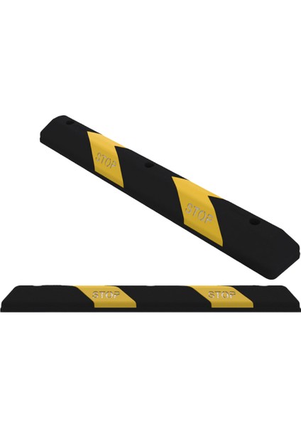 Plastik Oto Park Araç Stoperi 110X15X10 cm Siyah-Sarı