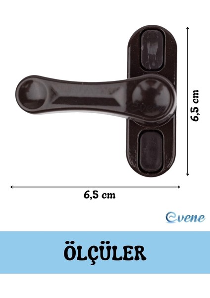 Pencere Kilidi 8 Adet Kapı ve Pencere Emniyet Aparatı Güvenlik Ürünü Kilit Koyu Kahve