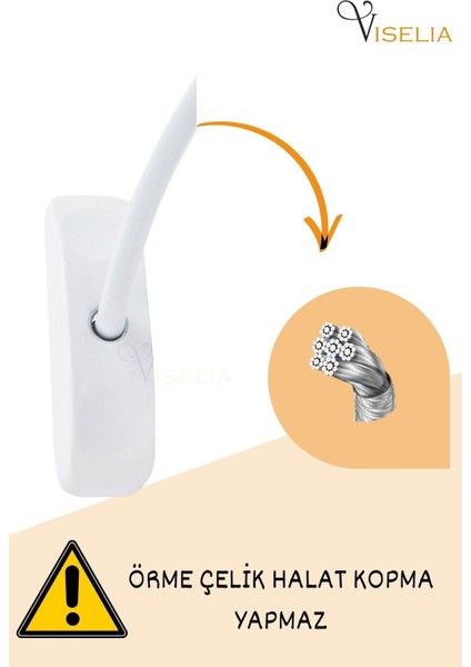 Pvc Emniyet Kilidi Pimapen Kilidi Çocuk Hırsız Kilidi Halatlı Pvc 2 Adet
