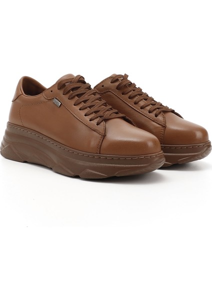 Kadın Bağcıklı Dolgu Taban Hakiki Deri Sneaker modelleri