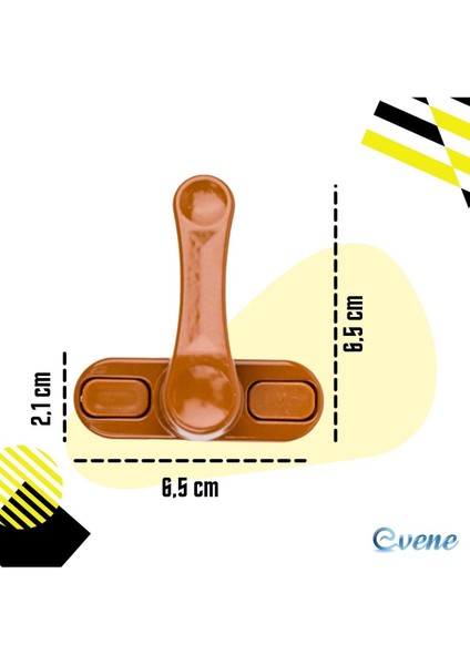 Pencere Kilidi 5 Adet Kapı ve Pencere Emniyet Aparatı Güvenlik Ürünü Kilit Açık Kahve