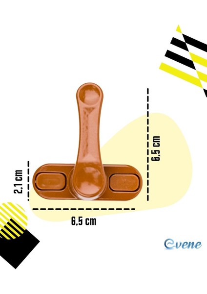 Açık Kahverengi Pencere Emniyet Kilidi 8 Adet Çocuk Hırsız Kilidi Çekmeli Metal Kilit