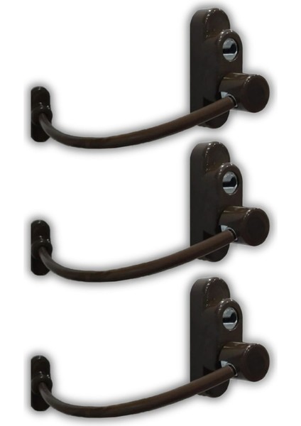 Koyu Kahve Pencere Kilidi 3 Adet Halatlı Çocuk Güvenlik Emniyet Hırsız Pimapen Pvc Kapı Bebek Kilidi