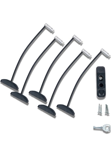 Antrasit Pencere Kilidi Halatlı Çocuk Güvenlik Emniyet Hırsız Pimapen Pvc Kapı Bebek Kilidi