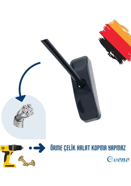 Antrasit Pencere Kilidi Halatlı Çocuk Güvenlik Emniyet Hırsız Pimapen Pvc Kapı Bebek Kilidi