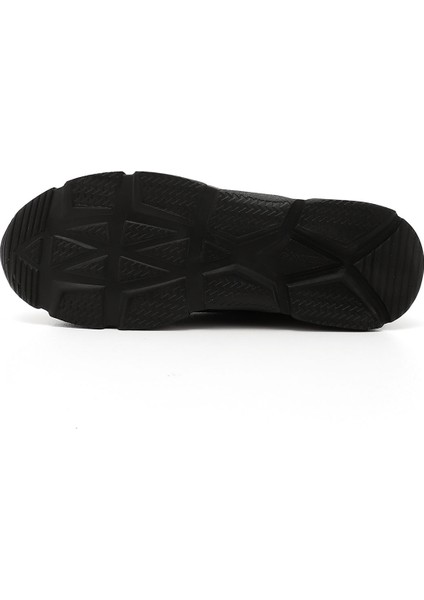 Kadın Siyah Bağcıklı Dolgu Taban Hakiki Deri Sneaker indirimleri