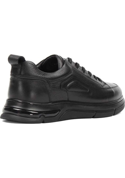 Erkek Siyah Bağcıklı Deri Günlük Ayakkabı indirimleri