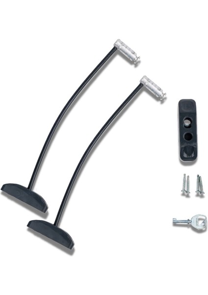 Antrasit Pencere Kilidi Halatlı Çocuk Güvenlik Emniyet Hırsız Pimapen Pvc Kapı Bebek Kilidi