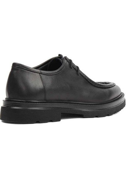 Erkek Siyah Bağcıklı Deri Günlük Ayakkabı indirimleri
