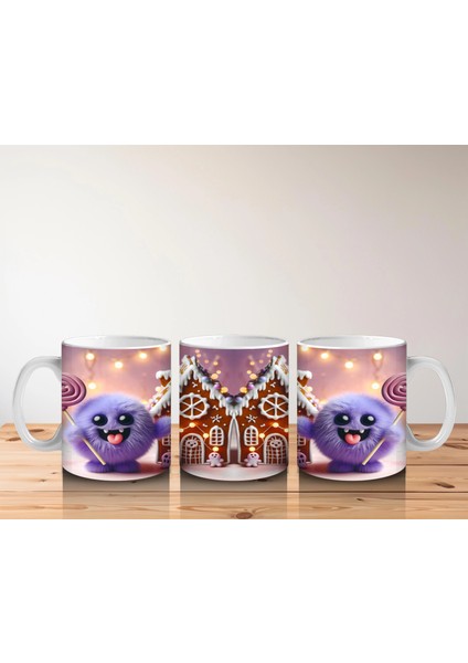 Şekerlemelerle Süslenmiş Perili Kurabiye Ev Figürlü Cadılar Bayramı Baskılı Kupa Bardak modelleri