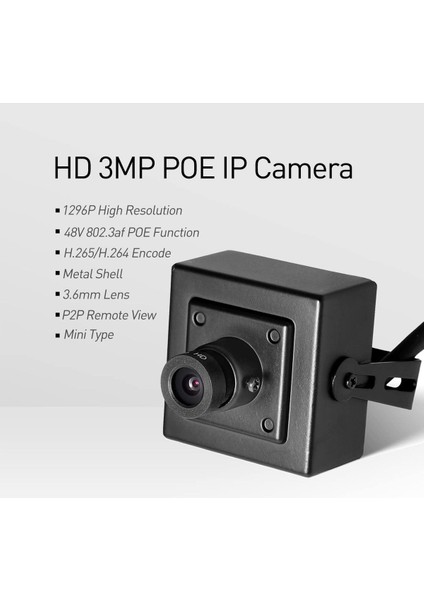 Revotech 3 Mp Mini Poe Hd 3 Mp Iç Güvenlik Kamerası 3.6 mm Objektif P2P Uzaktan Görüntüleme Algılama fiyatları