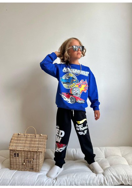 Araba Desenli Uzun Kollu Erkek Çocuk Alt Üst Takım modelleri