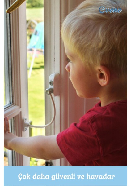 Gri Pencere Kilidi 10 Adet Halatlı Çocuk Güvenlik Emniyet Hırsız Pimapen Pvc Kapı Bebek Kilidi