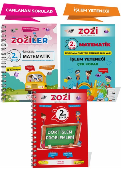 2.sınıf Canlanan Mat Soru Bankası – Dört Işlem Prob. - Mat Işlem Yeteneği Çek Kopar Kitap