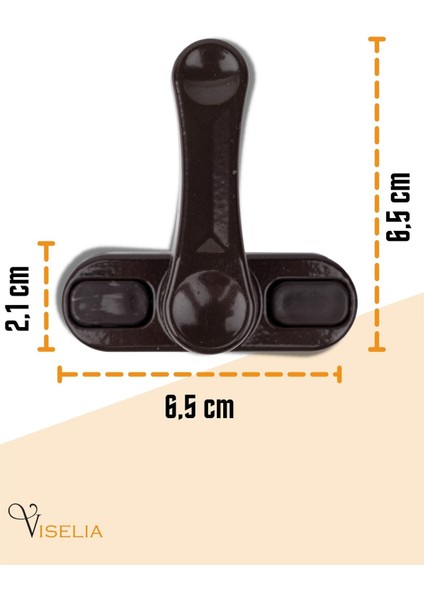 Pencere Kilidi 1 Adet Kapı ve Pencere Emniyet Aparatı Güvenlik Ürünü Kilit Koyu Kahve