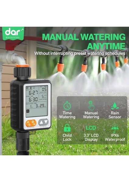 Otomatik Pogamlanabilir Su Zamanlayıcı Sistemi (3.3 Inç Büyük LCD Ekran) fiyatları