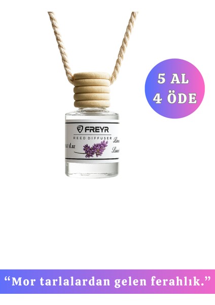 Oto Kokusu Ip Askılı Araç Kokusu Uzun Süre Kalıcı Lavanta Araba Kokusu 8ml