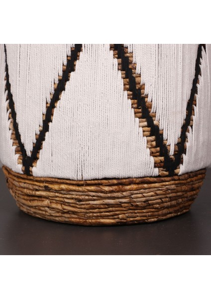 Mylamp Söke Beyaz Makrome ve Doğal Abaka - Kapaklı Sepet 46X45 cm indirimleri