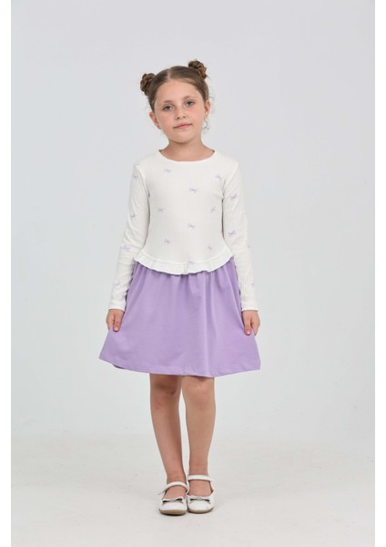 Kız Çocuk Fiyonk Baskılı Elbise fırsatları