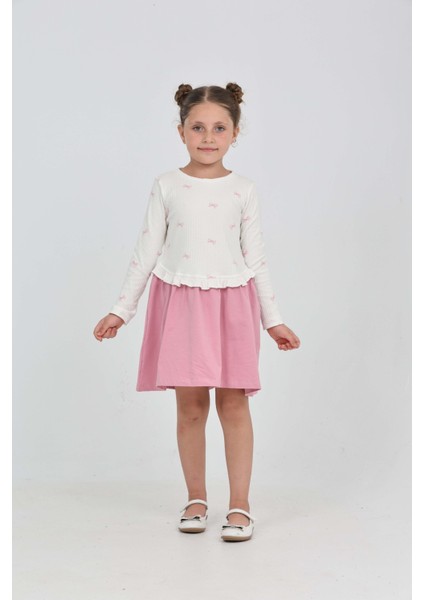 Kız Çocuk Fiyonk Baskılı Elbise fiyatları