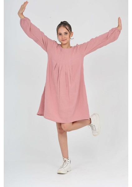 Kız Çocuk Pile Detaylı Elbise fiyatları