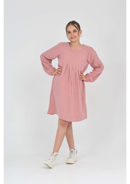 Kız Çocuk Pile Detaylı Elbise modelleri