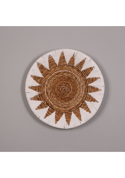 Mylamp Milet 40X9 cm Çap- Doğal Abaka Duvar Tabağı