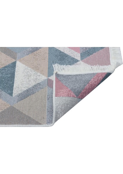 Samos Sms 10 blue Pink yıkanabilir Çift Taraflı Pamuk Kilim fırsatları