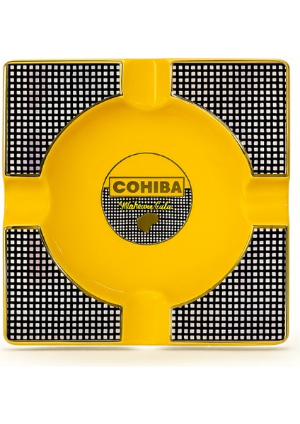 Sarı Porselen Dörtlü Büyük Puro Küllüğü