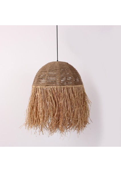 Mylamp Oriental Doğal Rafya ve Jüt Avize 45X55 cm