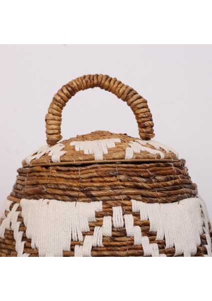 Mylamp Iskit Makrome ve Doğal Abaka - Kapaklı Sepet 35X34 cm fiyatları