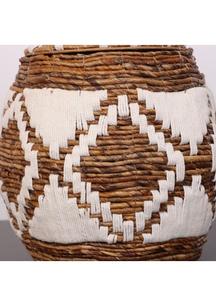 Mylamp Iskit Makrome ve Doğal Abaka - Kapaklı Sepet 35X34 cm modelleri