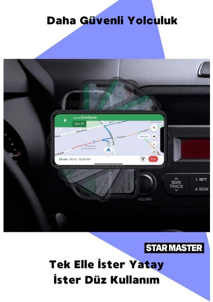 Araba Içi Mıknatıslı Telefon Tutucu Manyetik Evrensel Uyumlu