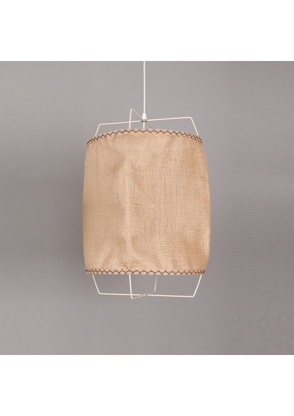 Mylamp Cappadocia Doğal Jut Krem Barlı Avize 40X55 cm